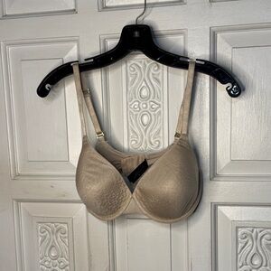 Natori Beige Lightly Padded Elegant Underwire Tan Bra Size 32DD